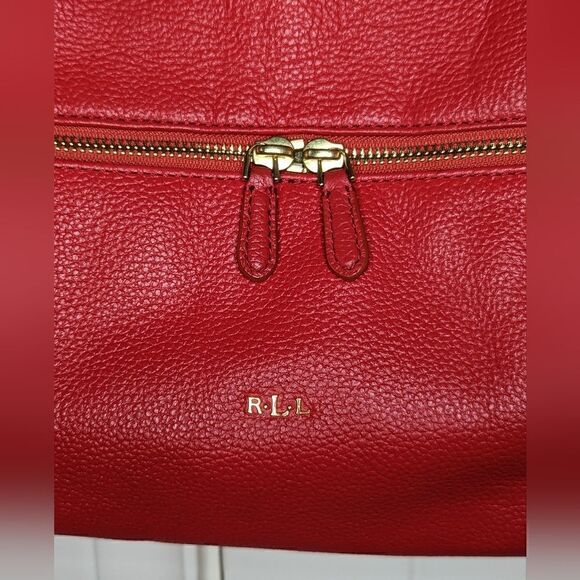 Ralph Lauren Leather Bag Academia 90s Y2K Countryside Chic Preppy Tomato Girl - Picture 5 of 10